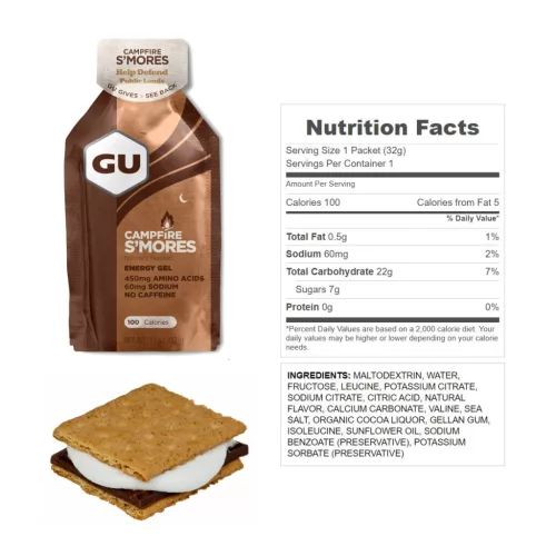 GU Energy Gel (campfire-s'mores) gél - 32 g