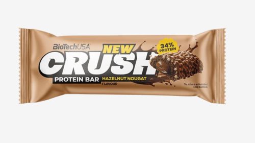 BioTech USA Crush Protein Bar (mogyoró-nugát) fehérje-szelet - 45g