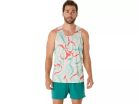 Asics Road All Over Print Singlet férfi rövid ujjú futópóló