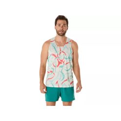   Asics Road All Over Print Singlet férfi rövid ujjú futópóló