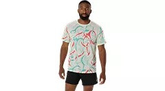 Asics Road All Over Print SS Top férfi rövid ujjú futópóló