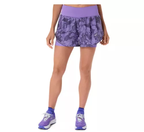 Asics Road All Over Print 2N1 3.5IN Short rövid női futónadrág