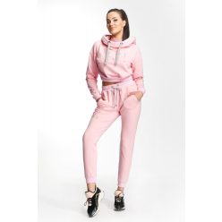   FeelJ Sensation Powder Pink kapucnis sportfelső női hosszú ujjú futófelső