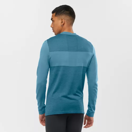 Salomon Sntial Wool LS TOP M férfi hosszú ujjú futófelső