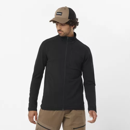 Salomon Essential Ltwarm FZ M férfi hosszú ujjú futófelső