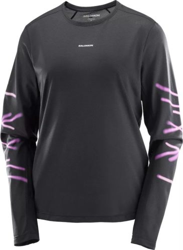 Salomon SHKout Core LS Tee GFX W női hosszú ujjú futófelső