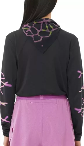 Salomon SHKout Core LS Tee GFX W női hosszú ujjú futófelső