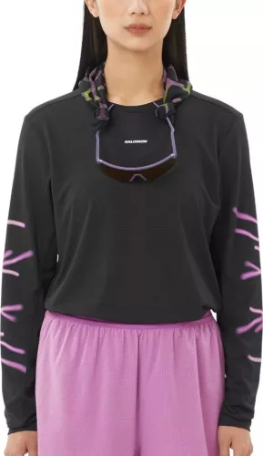 Salomon SHKout Core LS Tee GFX W női hosszú ujjú futófelső