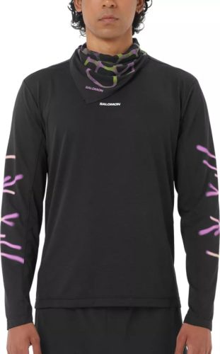 Salomon SHKout Core LS Tee GFX M férfi hosszú ujjú futófelső
