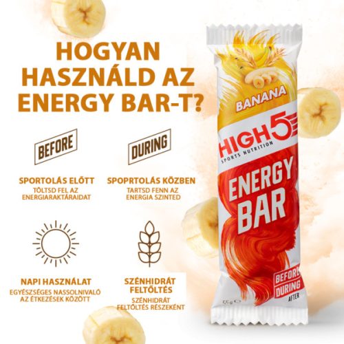 High5 Energy Bar (banán) szelet - 55 g