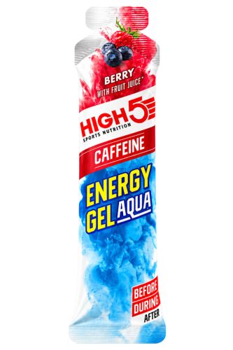 High5 Energy Gel Aqua +koffein (málna) folyékony-gél - 66 g